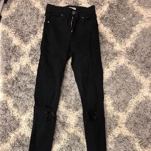 Top shop black Jamie jeans 24W 34L.   Full length